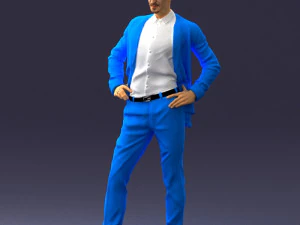 man in blue suit 0375 3D Model