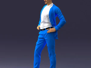 man in blue suit 0375 3D Model