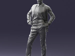 man in blue suit 0375 3D Model
