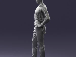 man in blue suit 0375 3D Model