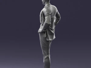 man in blue suit 0375 3D Model