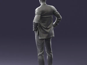 man in blue suit 0375 3D Model
