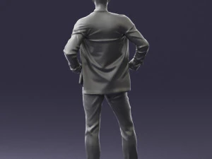 man in blue suit 0375 3D Model