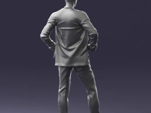 man in blue suit 0375 3D Model