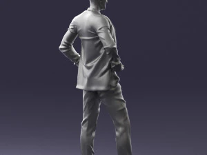 man in blue suit 0375 3D Model