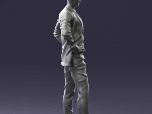 man in blue suit 0375 3D Model