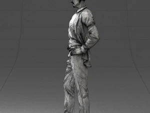 man in blue suit 0375 3D Model