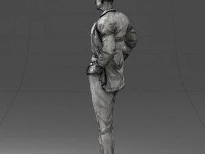 man in blue suit 0375 3D Model