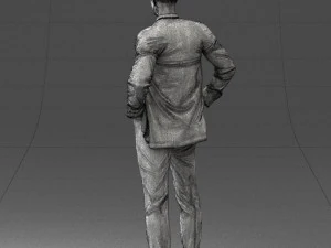man in blue suit 0375 3D Model
