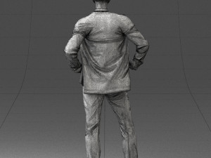 man in blue suit 0375 Modello 3D