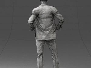 man in blue suit 0375 3D Model