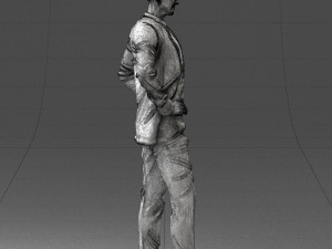 man in blue suit 0375 Modello 3D
