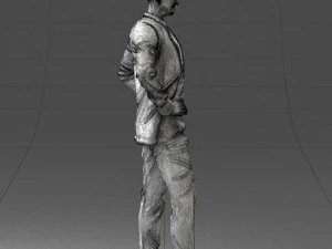 man in blue suit 0375 3D Model