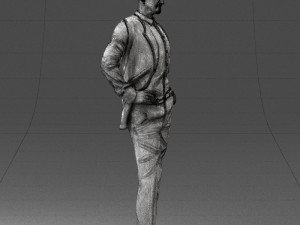 man in blue suit 0375 Modello 3D
