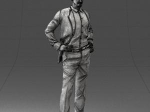 man in blue suit 0375 Modello 3D