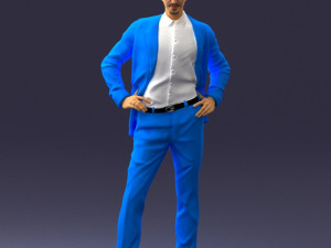 man in blue suit0375 3d print ready 3D 프린트 모델