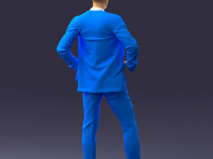 man in blue suit0375 3d print ready 3D Baskı Modeli