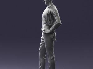 man in blue suit0375 3d print ready 3D Baskı Modeli