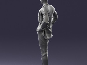 man in blue suit0375 3d print ready 3D Baskı Modeli