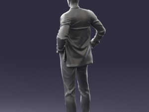 man in blue suit0375 3d print ready 3D Baskı Modeli