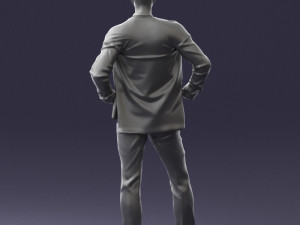 man in blue suit0375 3d print ready 3D Baskı Modeli