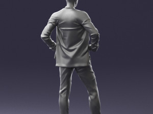 man in blue suit0375 3d print ready 3D Baskı Modeli
