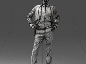 man in blue suit0375 3d print ready 3D Baskı Modeli