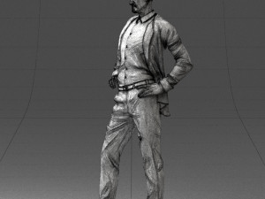man in blue suit0375 3d print ready 3D Baskı Modeli