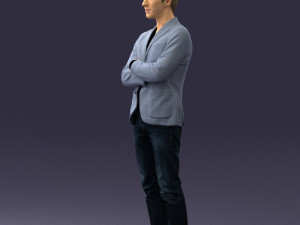 guy in jeans and blue jacket 0374 3d print ready 3D प्रिंट मॉडल