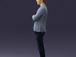guy in jeans and blue jacket 0374 3d print ready 3D Print Model