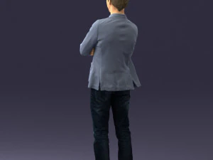 guy in jeans and blue jacket 0374 3d print ready 3D Print Model