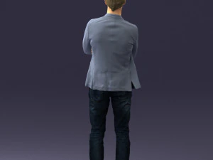 guy in jeans and blue jacket 0374 3d print ready 3D Print Model