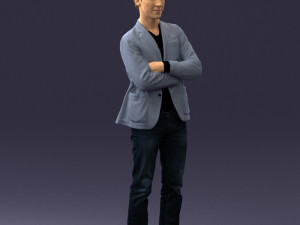 guy in jeans and blue jacket 0374 3d print ready 3D प्रिंट मॉडल