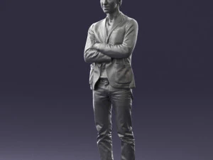 guy in jeans and blue jacket 0374 3d print ready 3D Print Model