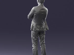 guy in jeans and blue jacket 0374 3d print ready 3D Print Model