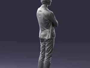 guy in jeans and blue jacket 0374 3d print ready 3D Print Model