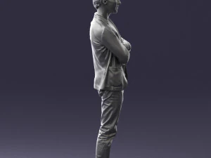 guy in jeans and blue jacket 0374 3d print ready 3D Print Model