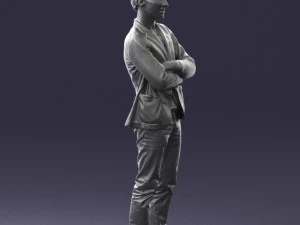 guy in jeans and blue jacket 0374 3d print ready 3D Print Model
