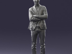 guy in jeans and blue jacket 0374 3d print ready 3D प्रिंट मॉडल