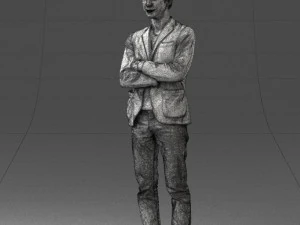 guy in jeans and blue jacket 0374 3d print ready 3D Print Model