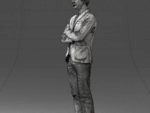 guy in jeans and blue jacket 0374 3d print ready 3D Print Model