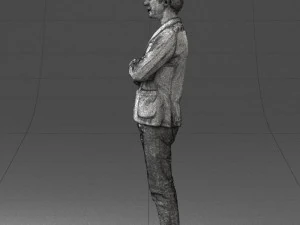 guy in jeans and blue jacket 0374 3d print ready 3D Print Model