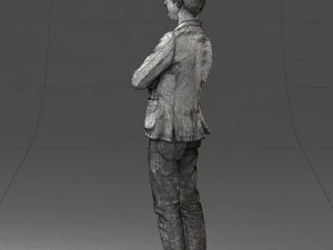 guy in jeans and blue jacket 0374 3d print ready 3D Print Model