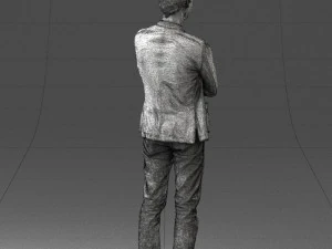 guy in jeans and blue jacket 0374 3d print ready 3D Print Model