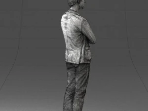 guy in jeans and blue jacket 0374 3d print ready 3D Print Model