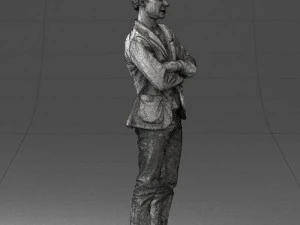 guy in jeans and blue jacket 0374 3d print ready 3D Print Model