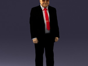 man in a silver suit 0371 3D Model