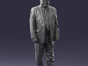 man in a silver suit 0371 3D Model