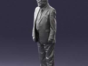 man in a silver suit 0371 3D 모델
