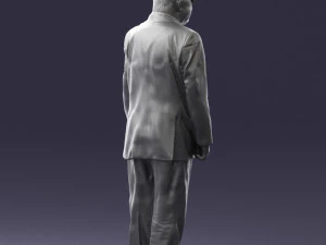 man in a silver suit 0371 3D Model